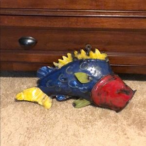 Recycled Metal Wall Hanging Fish Artwork